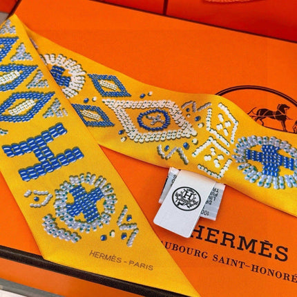 HERMES 26S TWILLY SCARF 86 IN SILK 492635