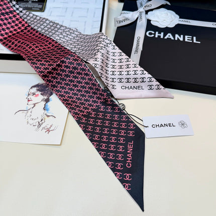 CHANEL 26S TWILLY SCARF 120 IN SILK 502612