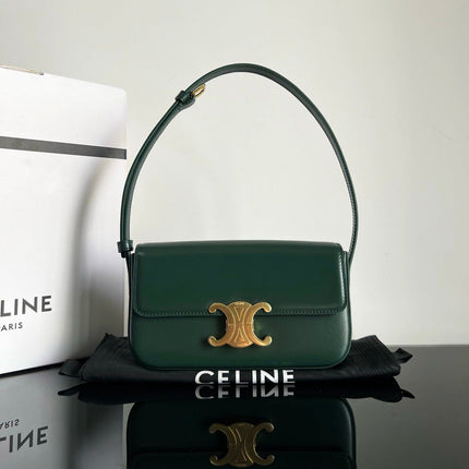 TRIOMPHE 20 DARK GREEN CALFSKIN