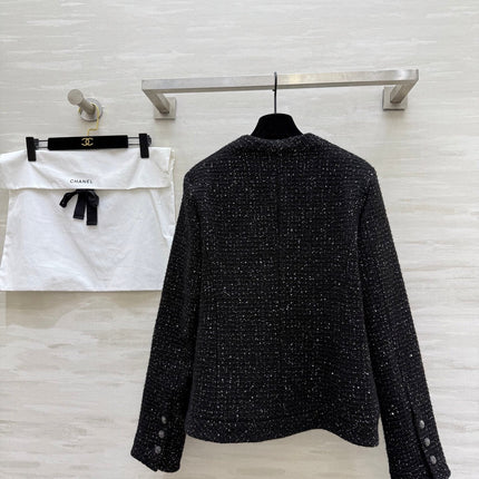 CHANEL 25S SEQUIN-EMBELLISHED TWEED JACKET 476