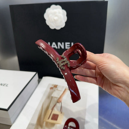 CHANEL 26S HAIR CLIP IN RED ACETATE 512103