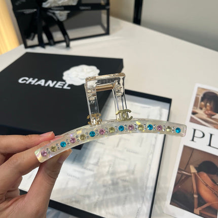 CHANEL 26S CLAW HAIR CLIP IN MULTICOLOR CRYSTAL 503111
