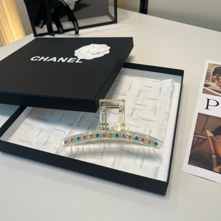 CHANEL 26S CLAW HAIR CLIP IN MULTICOLOR CRYSTAL 503111