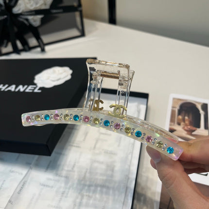 CHANEL 26S CLAW HAIR CLIP IN MULTICOLOR CRYSTAL 503111