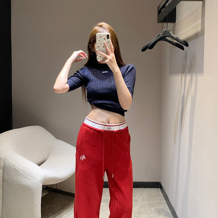 HERMES 25S FLEECE-LINED WIDE-LEG PANTS 441