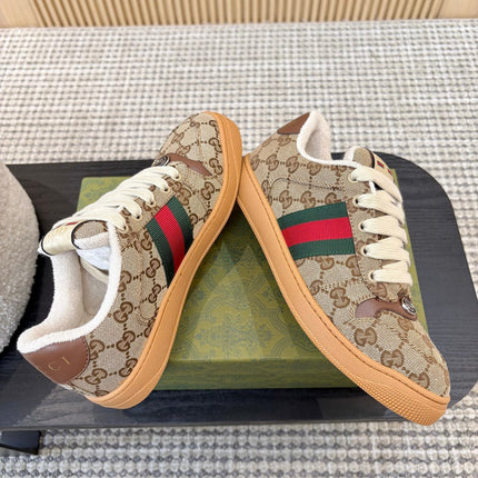 GUCCI 26S SNEAKERS IN BROWN GG CANVAS