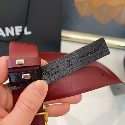 CHANEL 26S BELT 30 MM IN BLACK CALFSKIN 658695