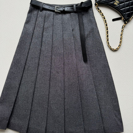 PRADA 26S PLEATED MIDI SKIRT 648