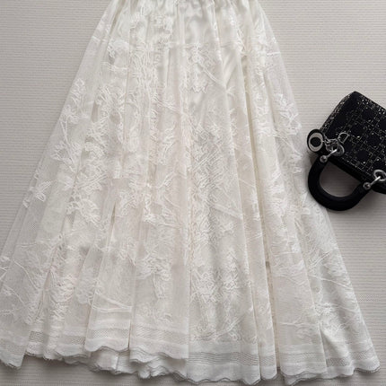 DIOR 26S LACE MESH SKIRT 1096