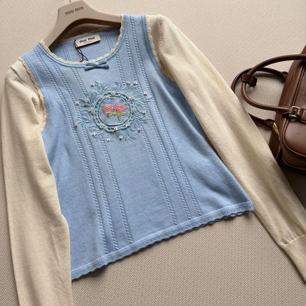 MIUMIU 26S TWO-PIECE SWEATER 1579