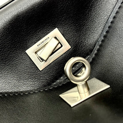 RODEO MINI BAG 22 IN BLACK SMOOTH CALFSKIN SILVER HARDWARE