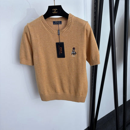 RALPH LAUREN 26S SHORT-SLEEVE CREW-NECK SWEATER 682