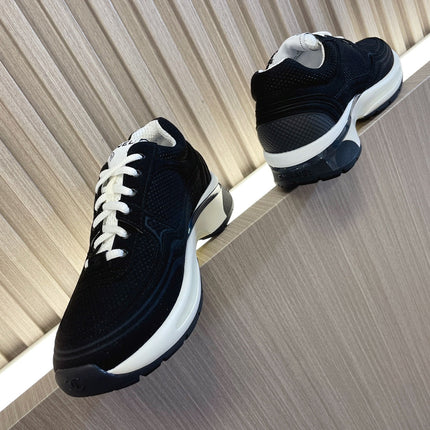 CHANEL 26S SNEAKER 35 MM IN BLACK MESH AND CALFSKIN LOW TOP