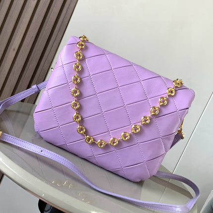 LOEWE 25S PUFFER GOYA BAG 23 IN LIGHT LAVENDER NAPPA LAMBSKIN