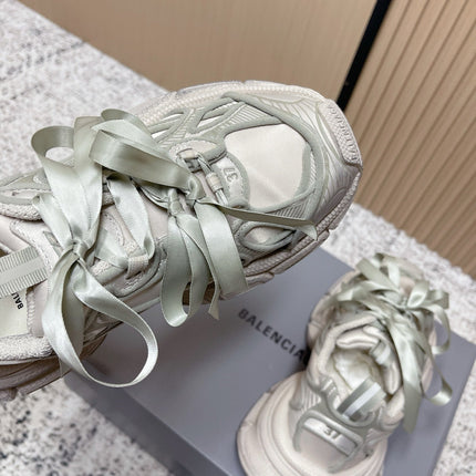 BALENCIAGA 25S 3XL SNEAKERS IN TAUPE GRAY PU LEATHER