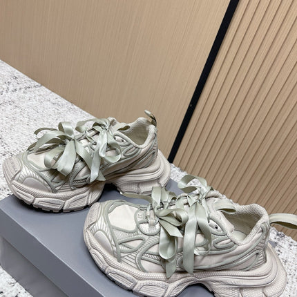 BALENCIAGA 25S 3XL SNEAKERS IN TAUPE GRAY PU LEATHER