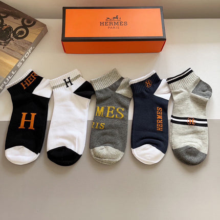 HERMES 26S ANKLE SOCKS 379110 (1 BOX)