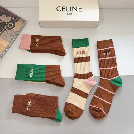 CELINE 26S CREW SOCKS 407130 (1 BOX)