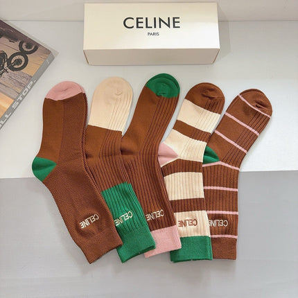 CELINE 26S CREW SOCKS 407130 (1 BOX)