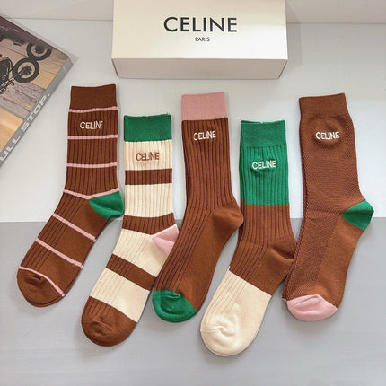 CELINE 26S CREW SOCKS 407130 (1 BOX)