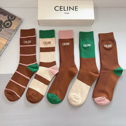 CELINE 26S CREW SOCKS 407130 (1 BOX)
