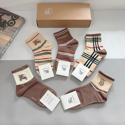 BURBERRY 26S ANKLE SOCKS 299355 (1 BOX)