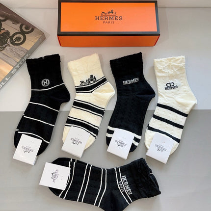 HERMES 26S ANKLE SOCKS 410351 (1 BOX)