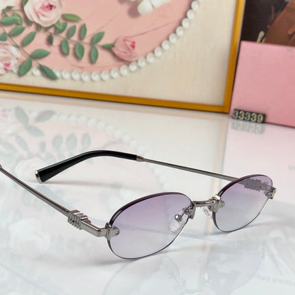 MIUMIU 26S RIMLESS OVAL FRAME IN METAL 436082