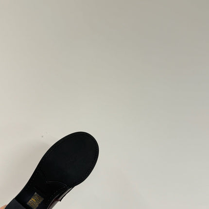 LOAFER WITH GOLD COIN IN CRIMSON GLOSSY CALFSKIN