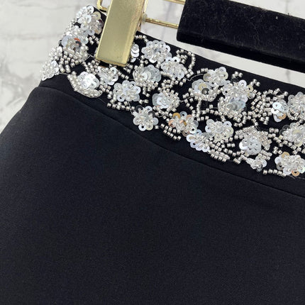 CHANEL 26S BEADED BODYCON SHORTS STYLE 1113