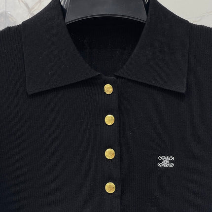 CELINE 26S SHORT SLEEVE KNIT SHIRT 304