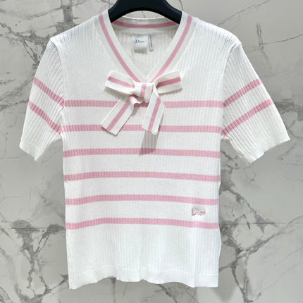 DIOR 26S SHORT-SLEEVE KNIT SWEATER 1329