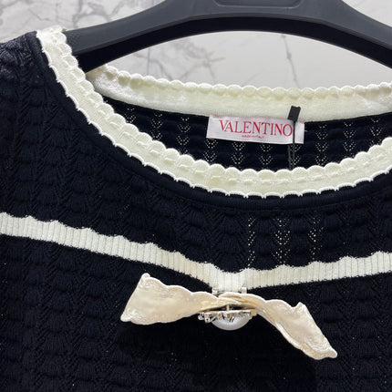 VALENTINO 26S SHORT-SLEEVE KNIT TOP 384