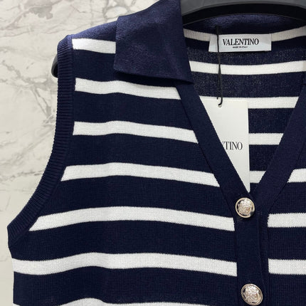 VALENTINO 26S SLEEVELESS KNIT CARDIGAN 376