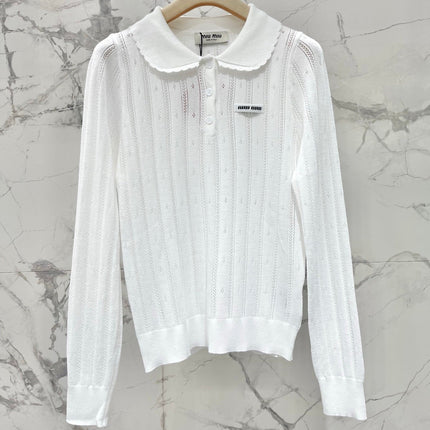 MIUMIU 26S KNIT POLO SWEATER 1472