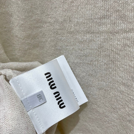 MIUMIU 26S V-NECK BUTTONED LONG-SLEEVE KNIT TOP 1432