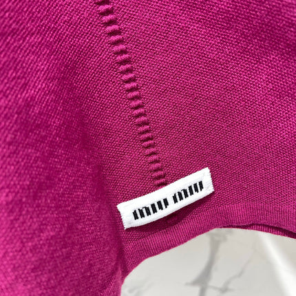 MIUMIU 26S SQUARE-NECK KNIT MINI DRESS 1408