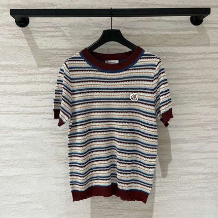 MONCLER 26S SHORT-SLEEVE KNIT T-SHIRT 672