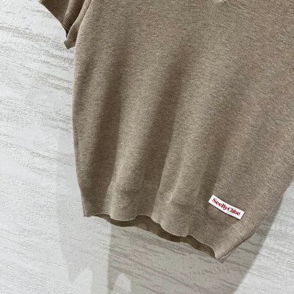 CHLOE 26S SHORT SLEEVE KNIT TOP STYLE 4