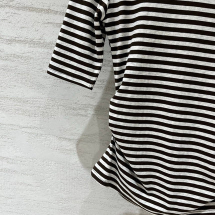 VALENTINO 26S STRIPED TIE-NECK T-SHIRT 358