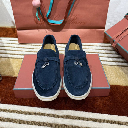 LP SUMMER CHARMS WALK LOAFERS IN NAVY BLUE SUEDE