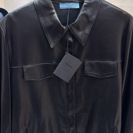 PRADA 25S LEATHER SHIRT JACKET 451
