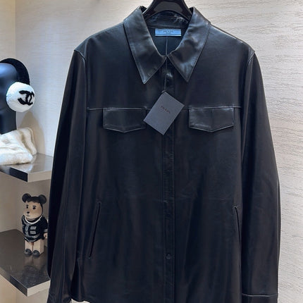 PRADA 25S LEATHER SHIRT JACKET 451