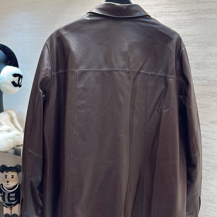PRADA 25S LEATHER SHIRT JACKET 452