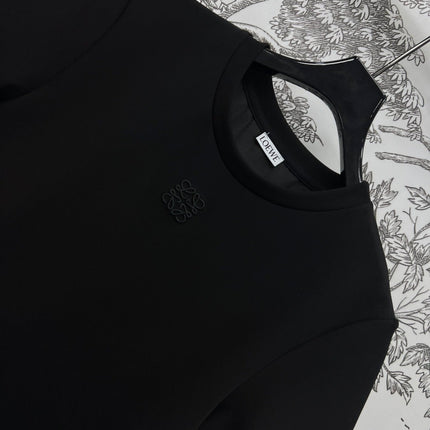 LOEWE SHORT SLEEVE CREW NECK ORGANZA DRESS 268755