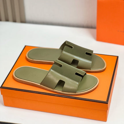 IZMIR SANDAL OLIVE MIX MOSS LAMBSKIN
