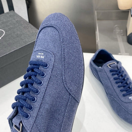 PRADA 26S SNEAKERS IN DARK BLUE FABRIC