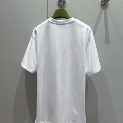 Gucci 25 Print Short Sleeve T-shirt Pink White Cotton