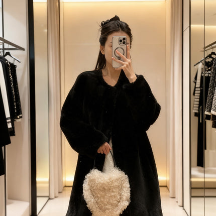CHANEL 25S SHEEP FUR COAT 505