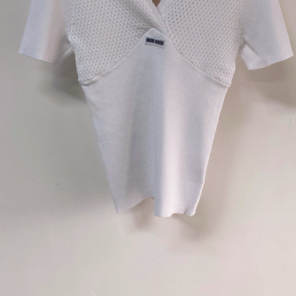 MIUMIU 26S SHORT-SLEEVED SWEATER STYLE 1139